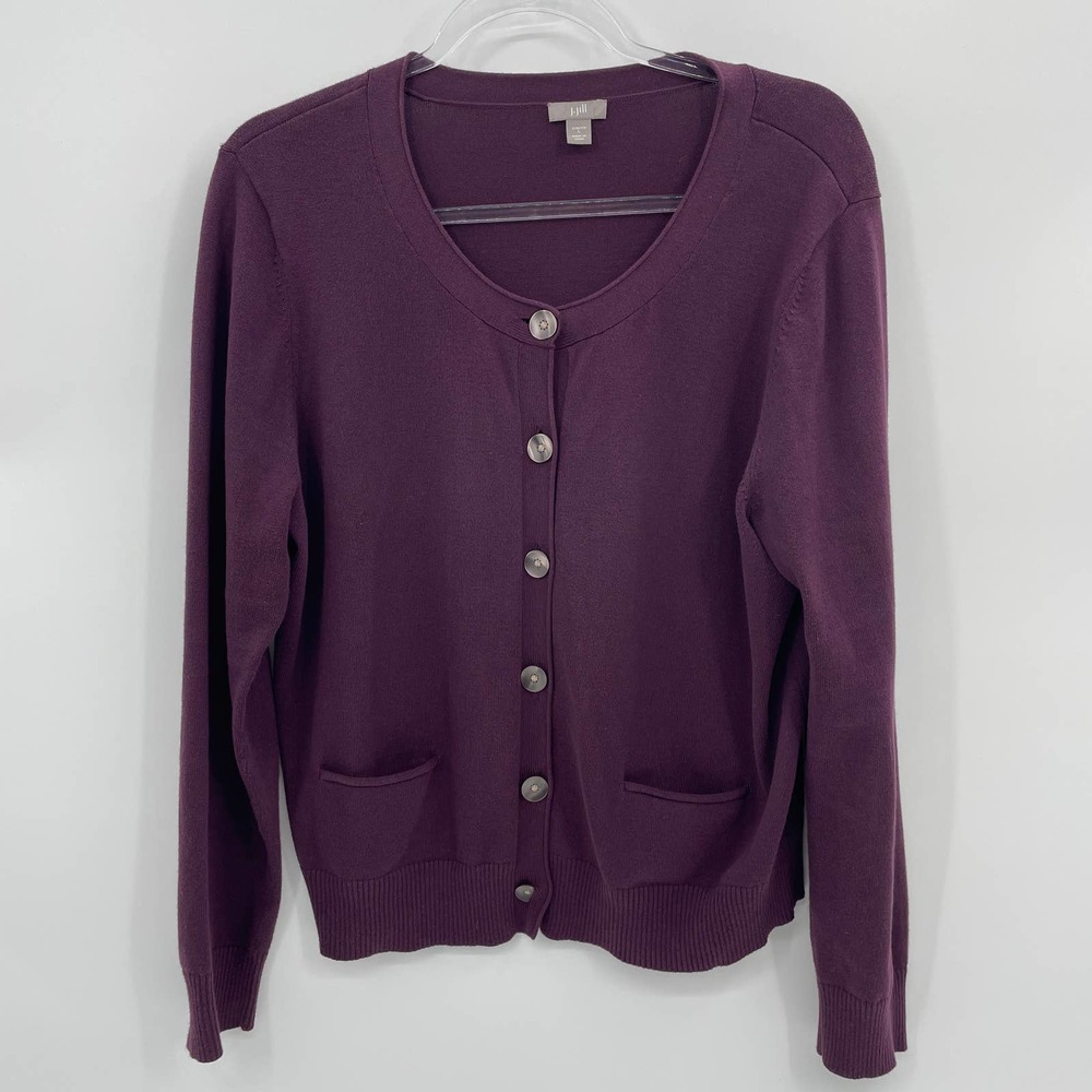 J. Jill Purple Cardigan Sweater
